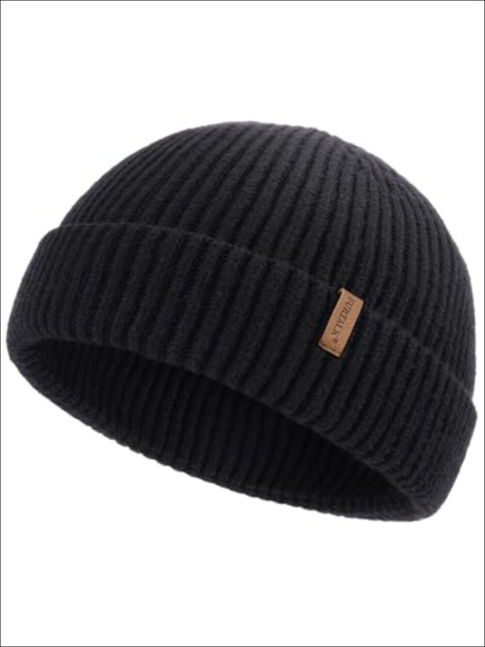Fisherman Beanie Short Cuff Knit Watch Cap Nylon Viscose Spandex Stretch Winter